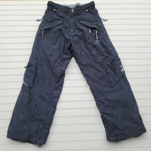 Ride Snowboard Pants Cell Series Black Zip Pockets Adjustable Waist Sz M
